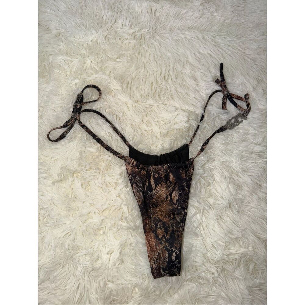 I AM GIA bikini bottom size XS brown snake design